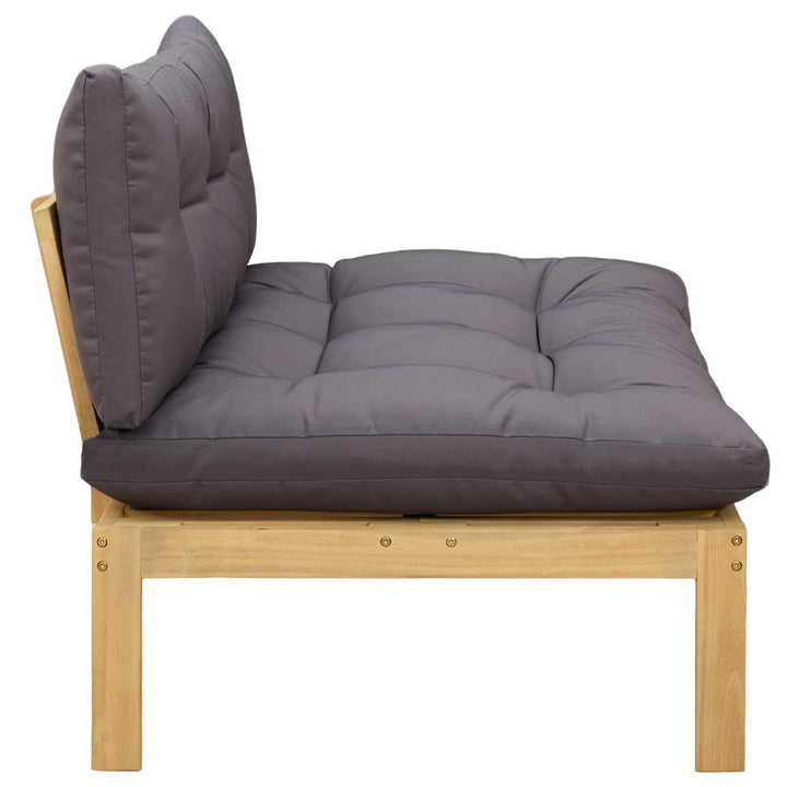 Midter Sofa Enhed Lys Akacie og Mørke Grå Akacietræ
