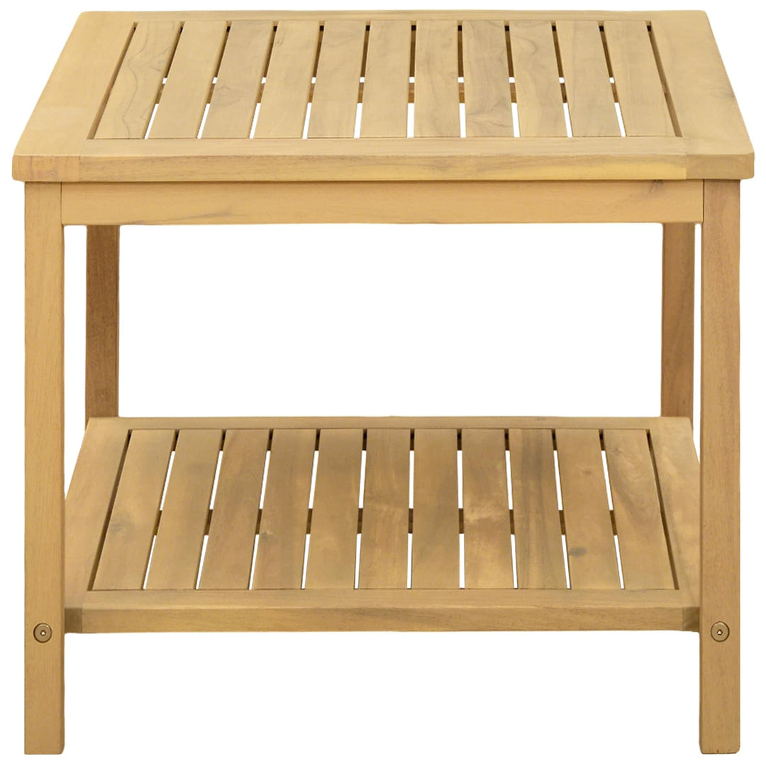 Sidebord Olie Naturlig 50 x 35 x 45 cm Massivt Akacietræ
