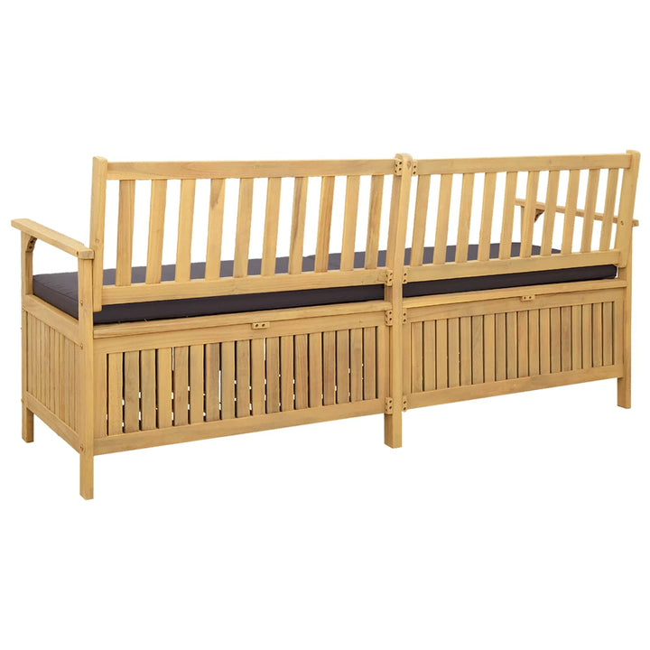 Opbevaringsbænk med pude med opbevaring 170 x 63 x 84 cm