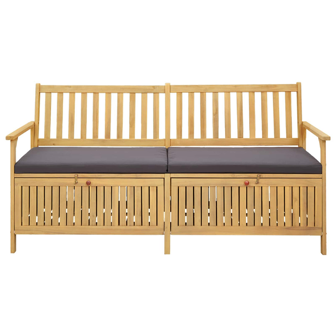 Opbevaringsbænk med pude med opbevaring 170 x 63 x 84 cm