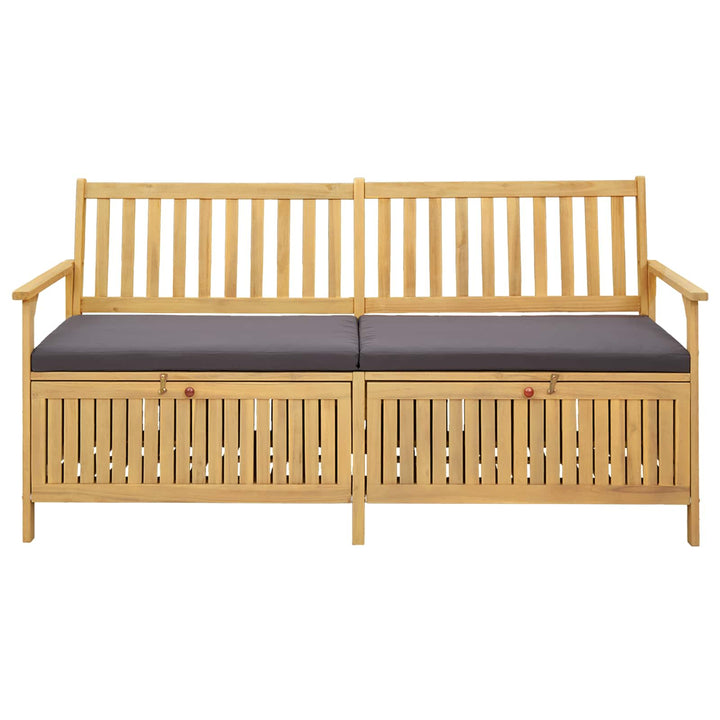Opbevaringsbænk med pude med opbevaring 170 x 63 x 84 cm
