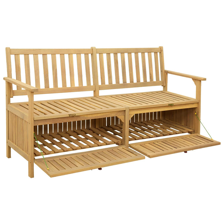 Opbevaringsbænk 2 -Seater 148 x 63 x 84 cm Massiv akacie