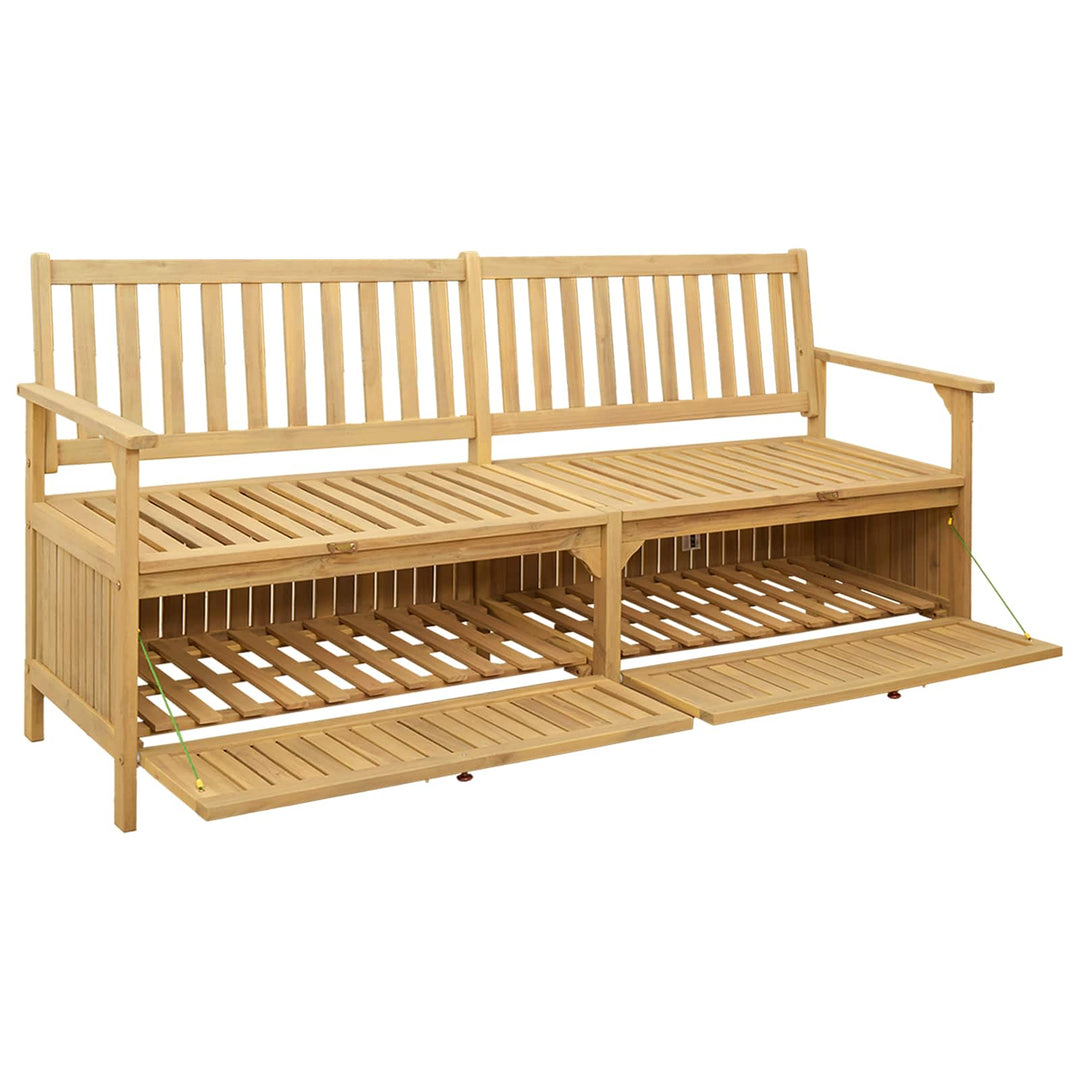 Opbevaringsbænk med opbevaring 170 x 63 x 84 cm Massiv akacie