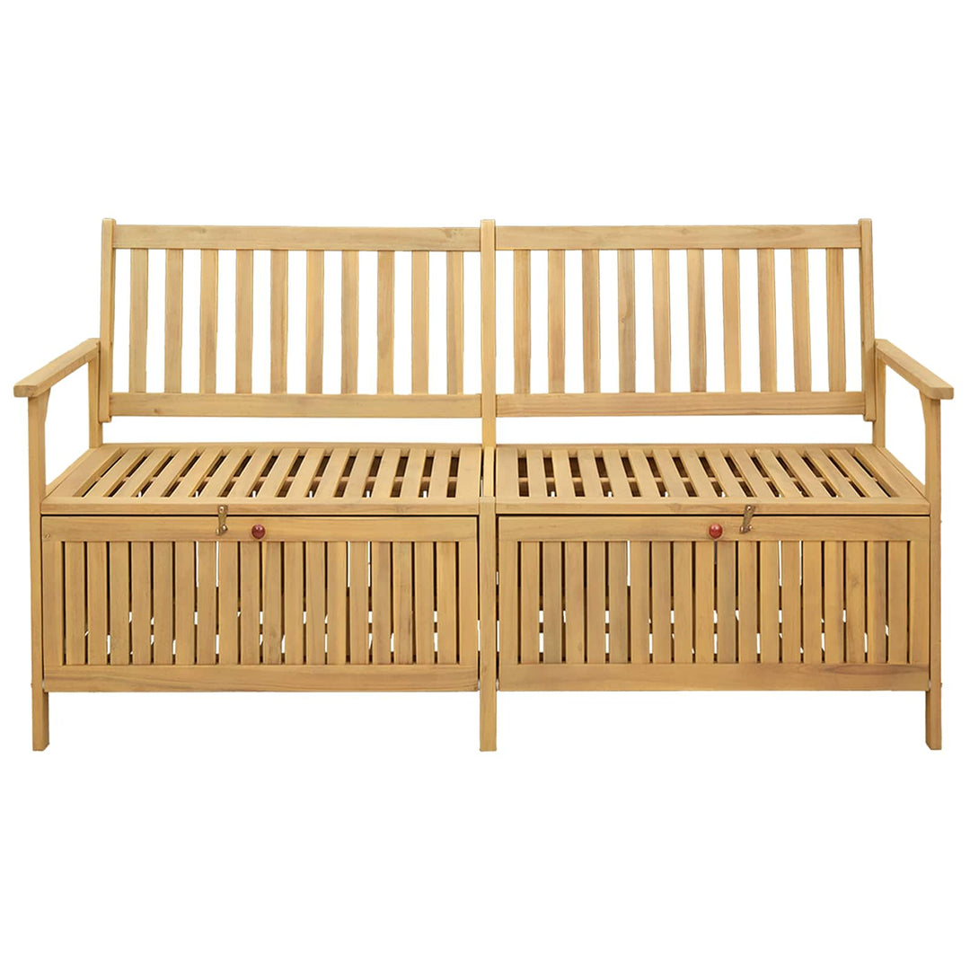 Opbevaringsbænk med opbevaring 170 x 63 x 84 cm Massiv akacie