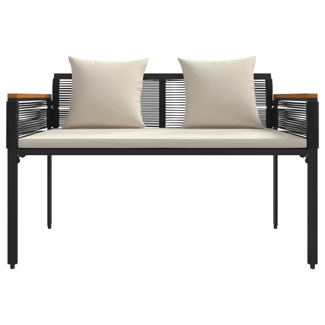 Have møbel sæt med pude Sort og Cremehvid polyrattan