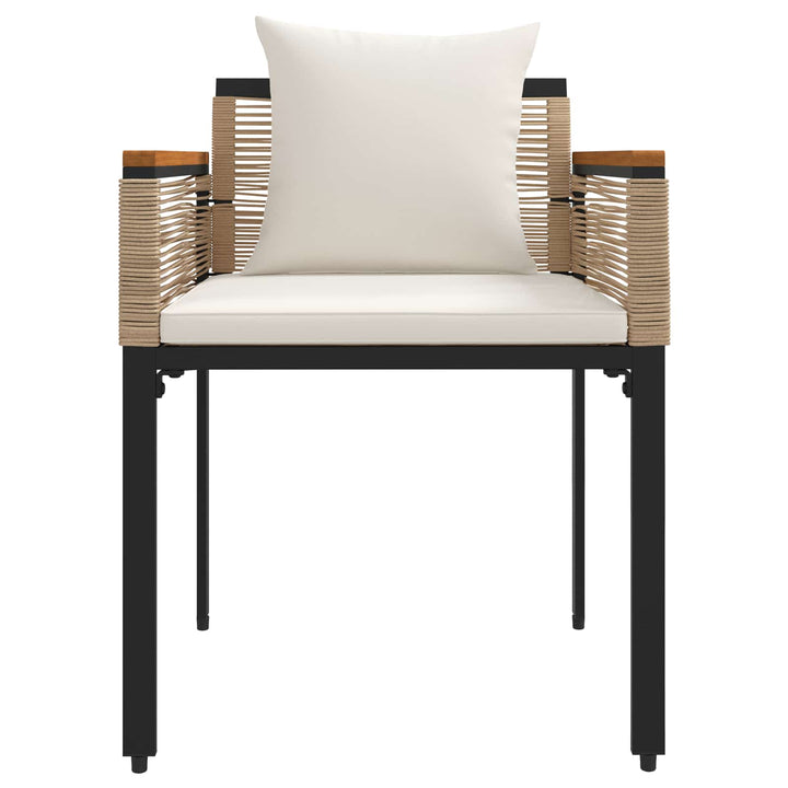 Have møbel sæt med pude Beige og cremehvid polyrattan