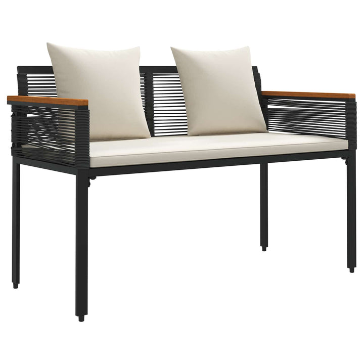 Udendørs bænk 2 -Seater 117 x 54 x 74.5 cm polyrattan