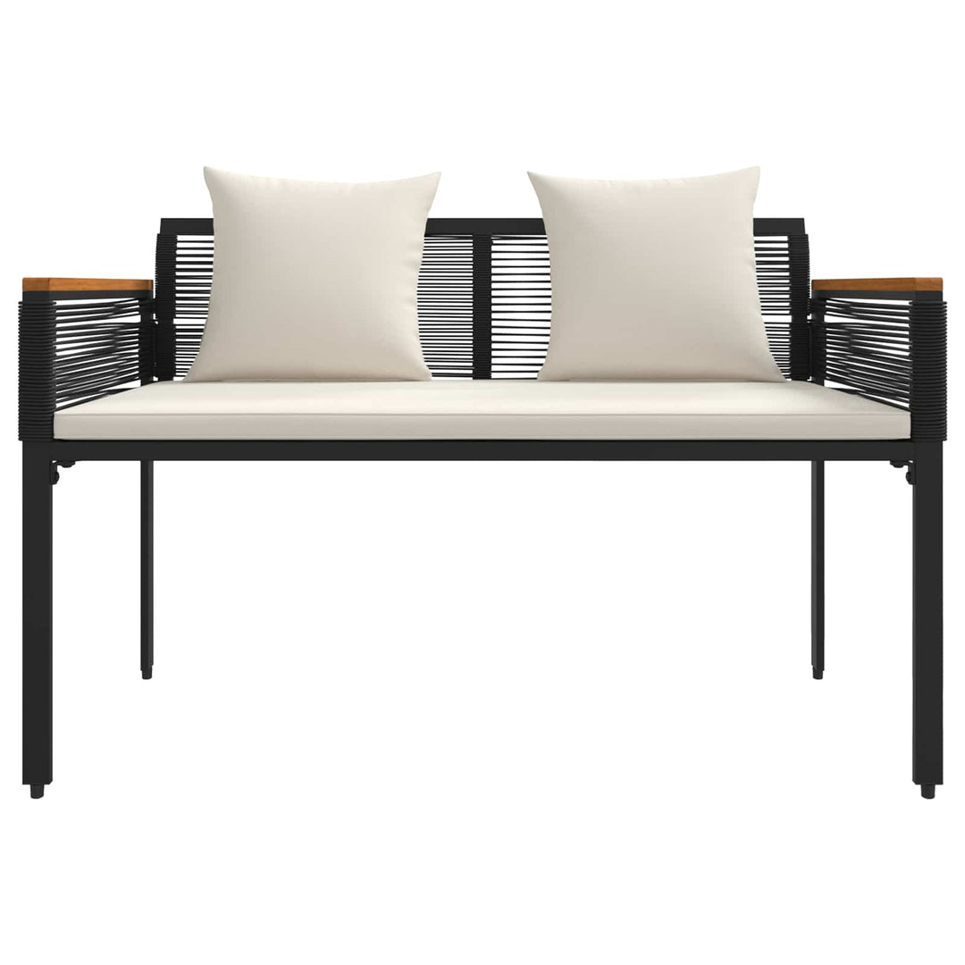 Udendørs bænk 2 -Seater 117 x 54 x 74.5 cm polyrattan