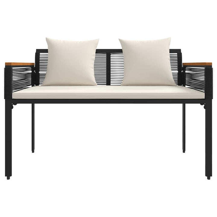 Udendørs bænk 2 -Seater 117 x 54 x 74.5 cm polyrattan