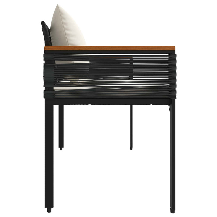 Udendørs bænk 2 -Seater 117 x 54 x 74.5 cm polyrattan