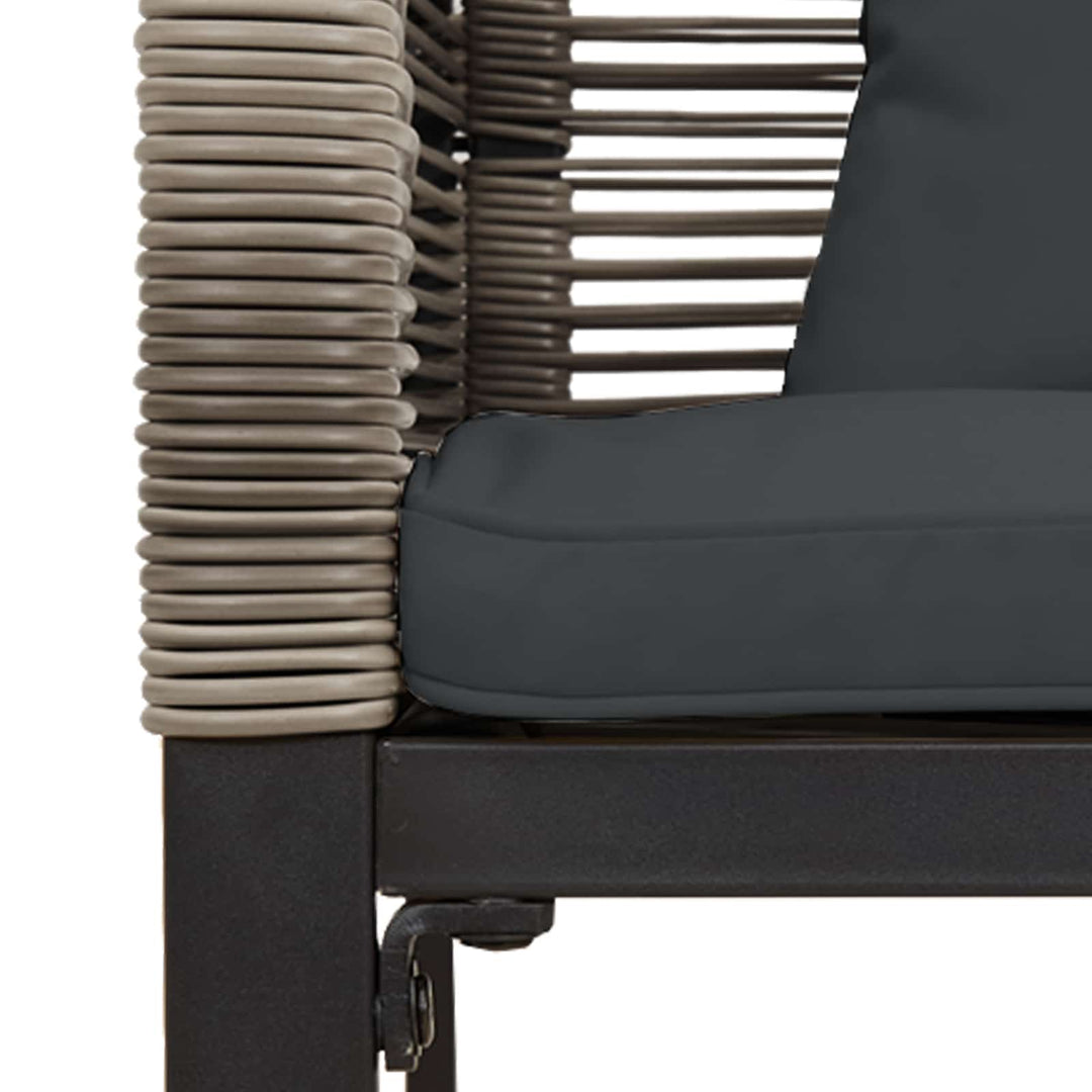 Udendørs bænk 2 -Seater 117 x 54 x 74.5 cm polyrattan