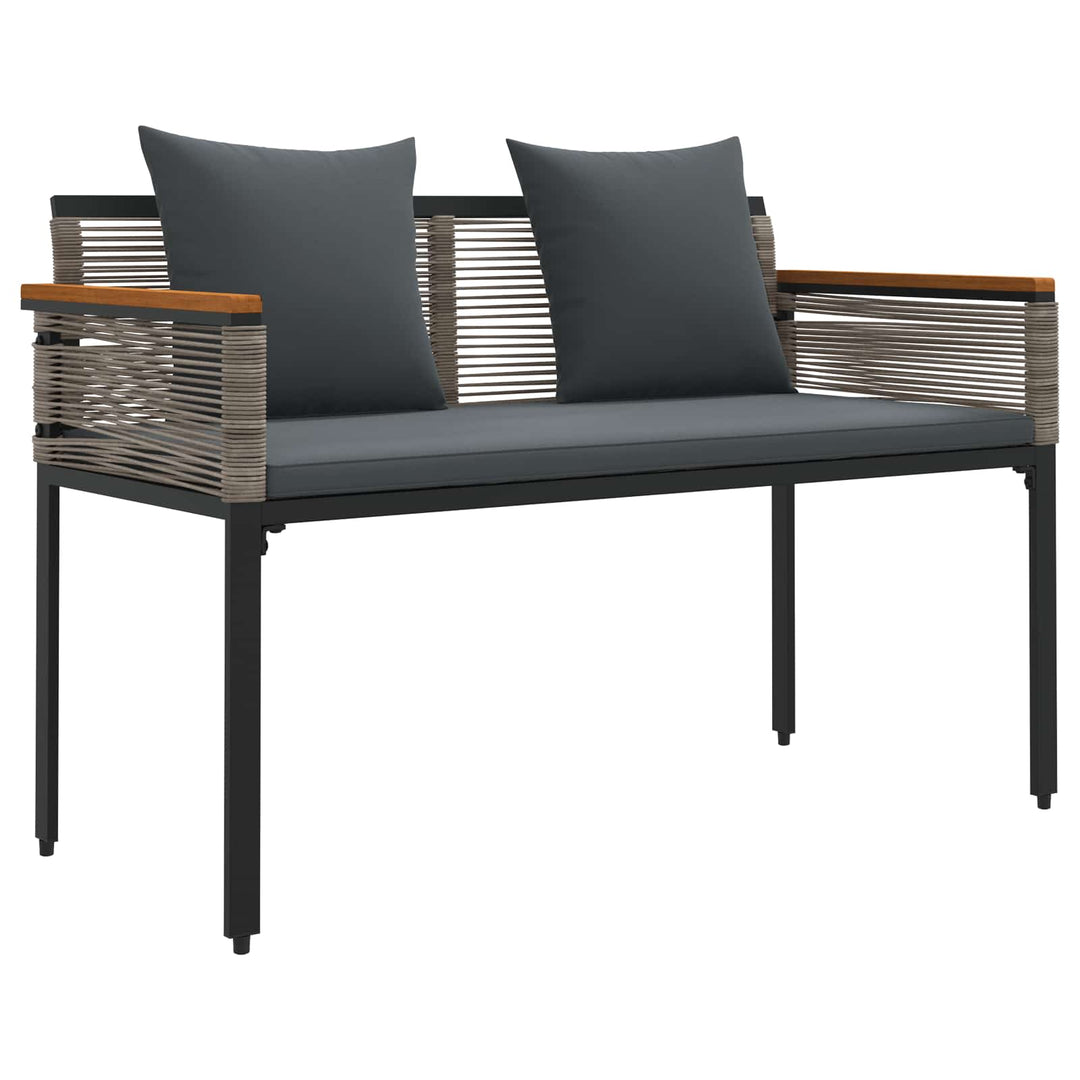 Udendørs bænk 2 -Seater 117 x 54 x 74.5 cm polyrattan