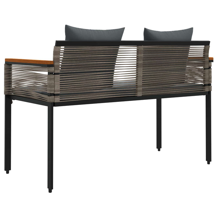 Udendørs bænk 2 -Seater 117 x 54 x 74.5 cm polyrattan