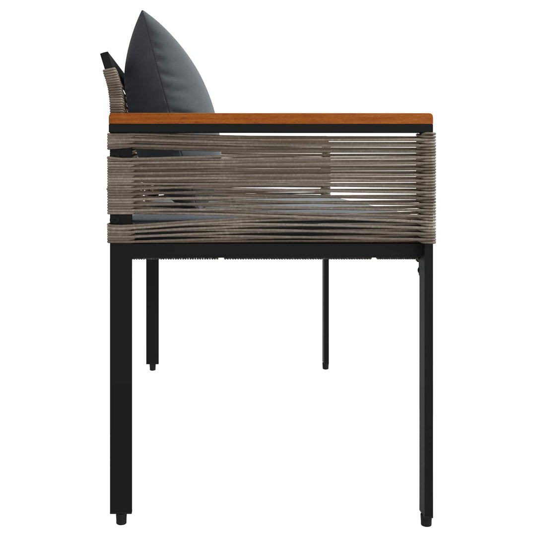 Udendørs bænk 2 -Seater 117 x 54 x 74.5 cm polyrattan