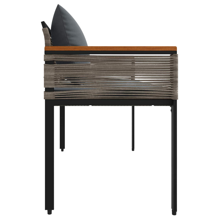 Udendørs bænk 2 -Seater 117 x 54 x 74.5 cm polyrattan