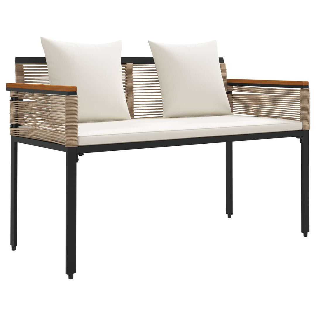Udendørs bænk 2 -Seater 117 x 54 x 74.5 cm polyrattan
