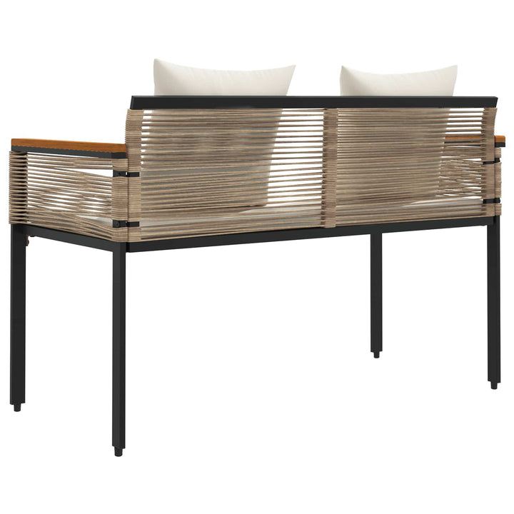 Udendørs bænk 2 -Seater 117 x 54 x 74.5 cm polyrattan