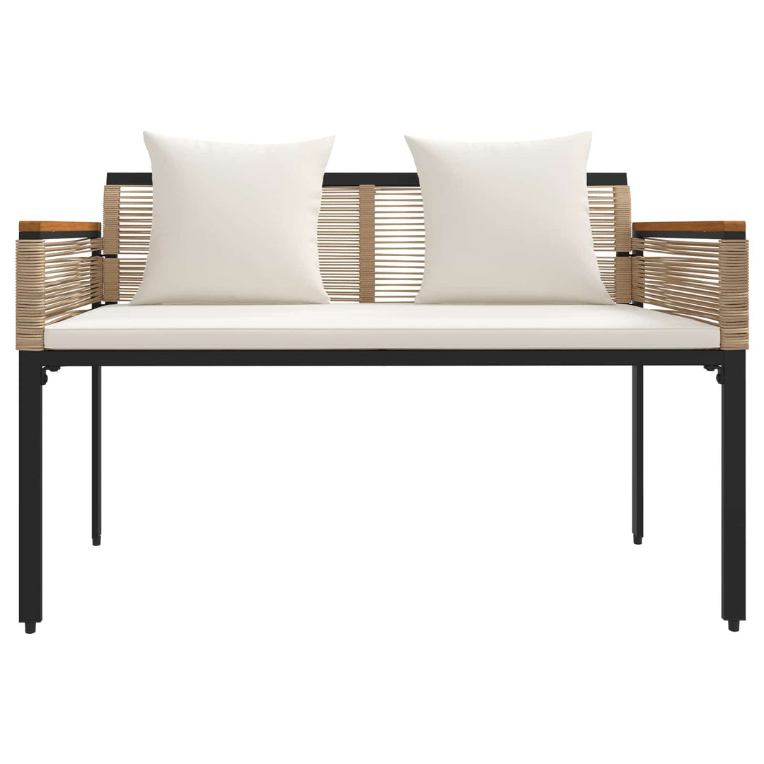 Udendørs bænk 2 -Seater 117 x 54 x 74.5 cm polyrattan