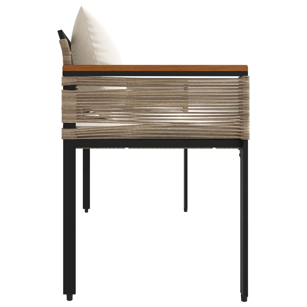 Udendørs bænk 2 -Seater 117 x 54 x 74.5 cm polyrattan