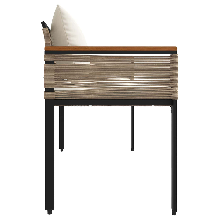 Udendørs bænk 2 -Seater 117 x 54 x 74.5 cm polyrattan