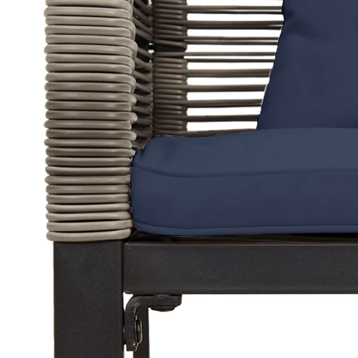 Udendørs bænk 2 -Seater 117 x 54 x 74.5 cm polyrattan