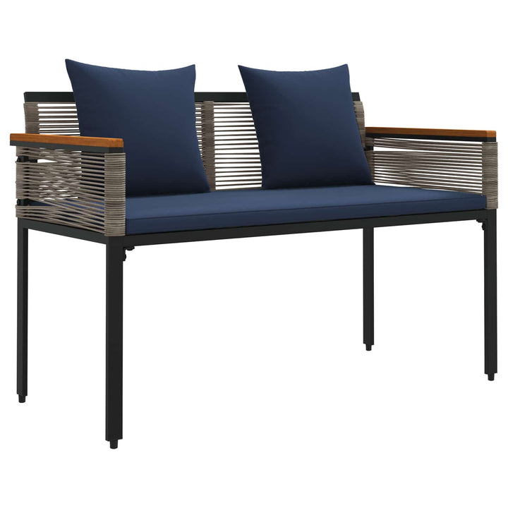 Udendørs bænk 2 -Seater 117 x 54 x 74.5 cm polyrattan