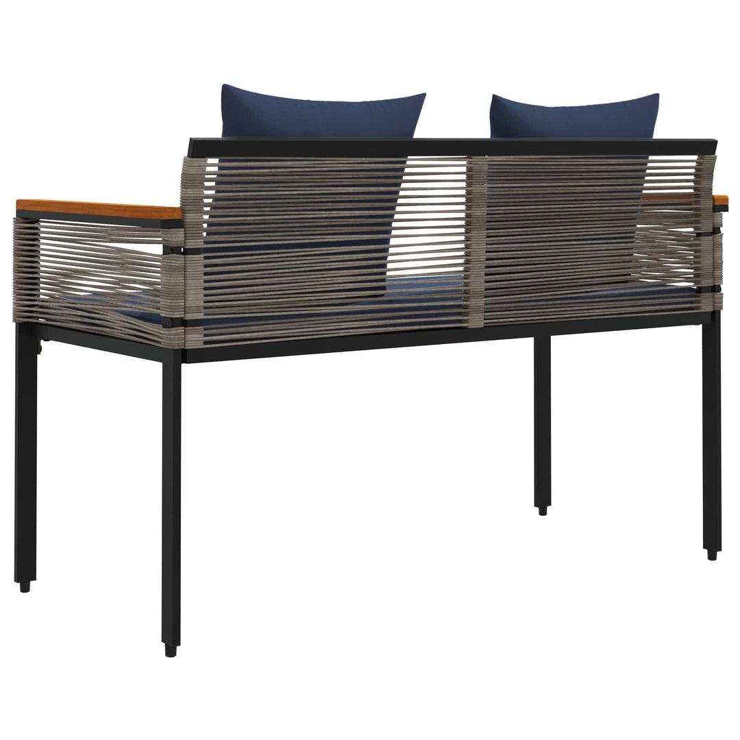 Udendørs bænk 2 -Seater 117 x 54 x 74.5 cm polyrattan