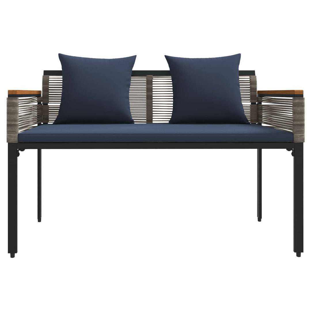 Udendørs bænk 2 -Seater 117 x 54 x 74.5 cm polyrattan