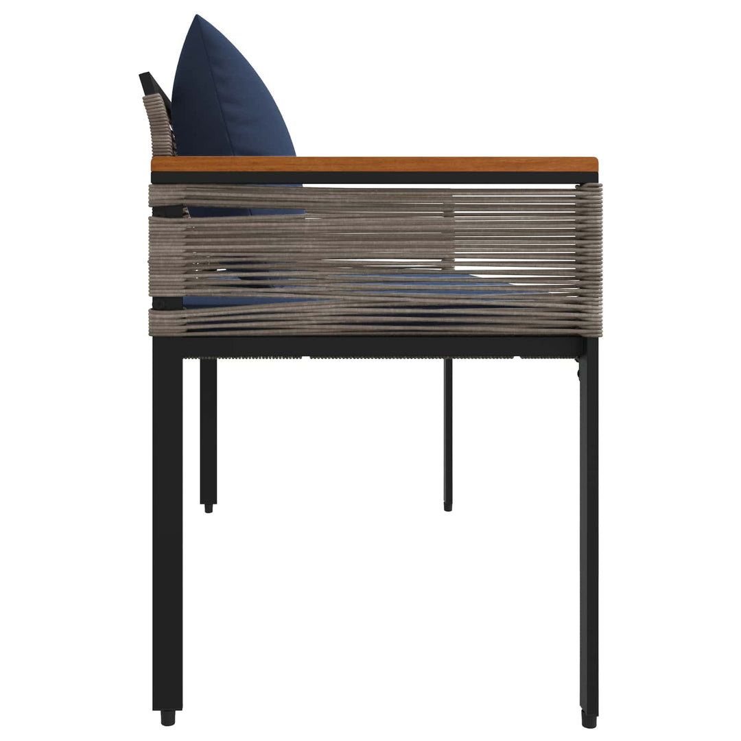 Udendørs bænk 2 -Seater 117 x 54 x 74.5 cm polyrattan