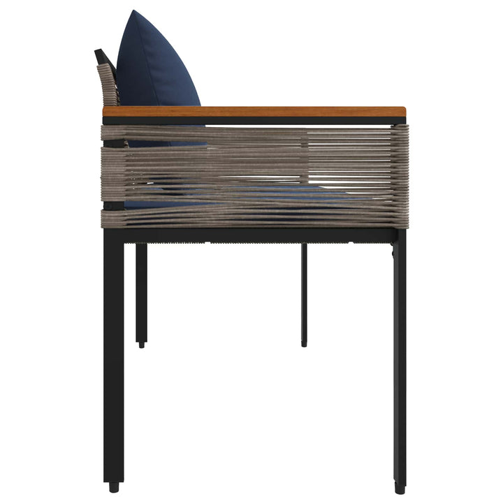Udendørs bænk 2 -Seater 117 x 54 x 74.5 cm polyrattan