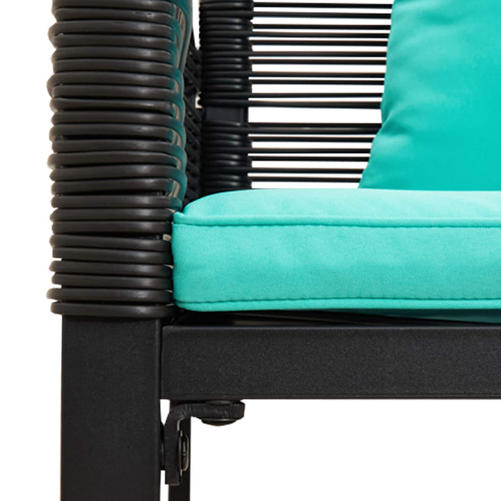 Udendørs bænk 2 -Seater 117 x 54 x 74.5 cm polyrattan
