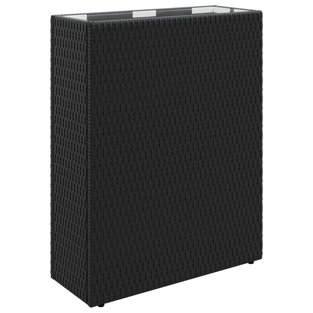 Høj Plantekrukke Sort 55 x 22 x 70 cm polyrattan