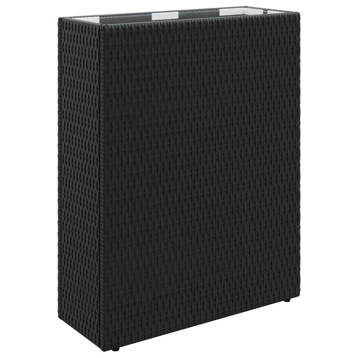 Høj Plantekrukke Sort 55 x 22 x 70 cm polyrattan