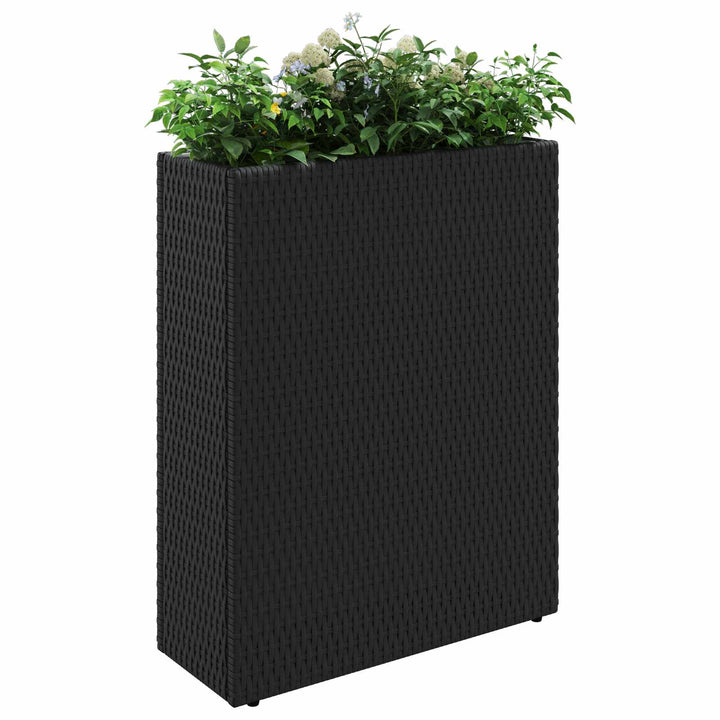Høj Plantekrukke Sort 55 x 22 x 70 cm polyrattan