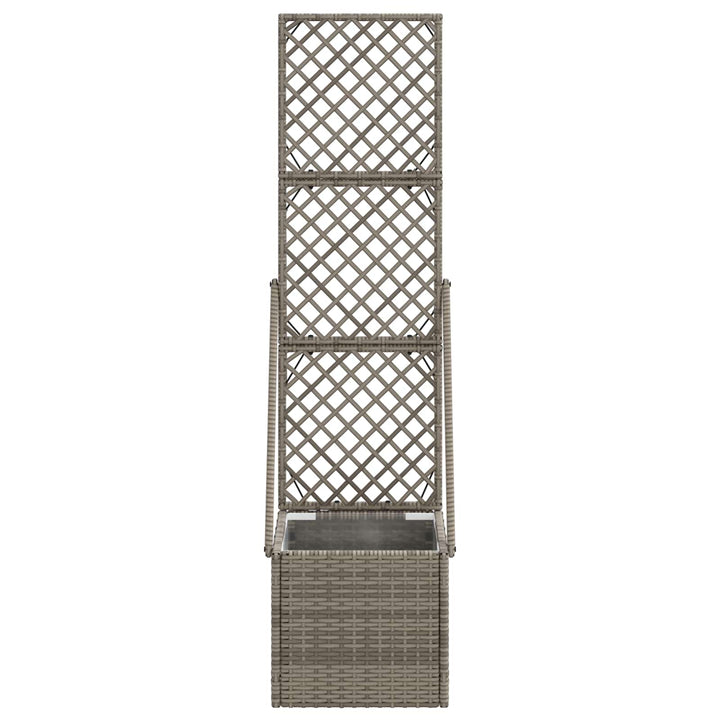 Havekrukke med trellis Grå 35 x 30 x 135 cm polyrattan