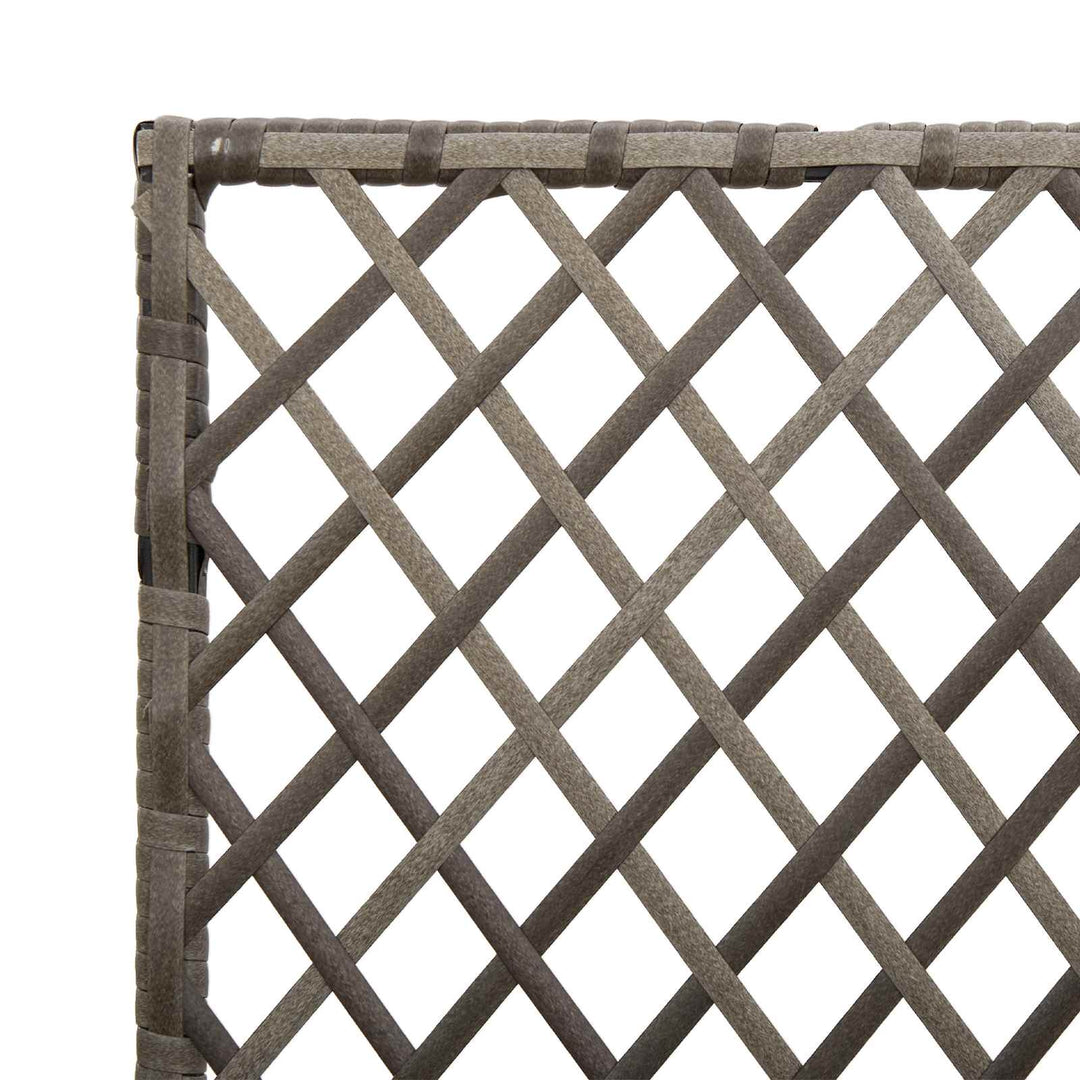 Havekrukke med trellis Grå 70 x 30 x 135 cm polyrattan