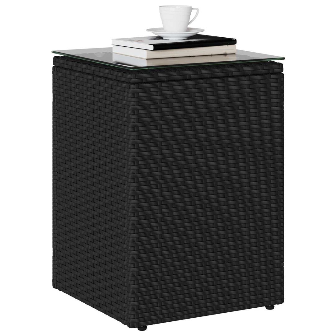 Sidebord Sort 35 x 35 x 70 cm polyrattan
