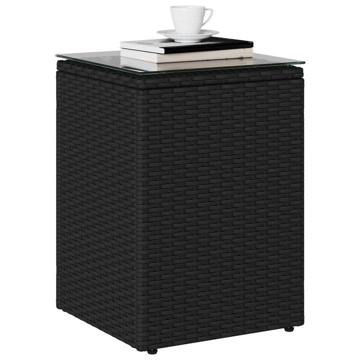Sidebord Sort 35 x 35 x 70 cm polyrattan