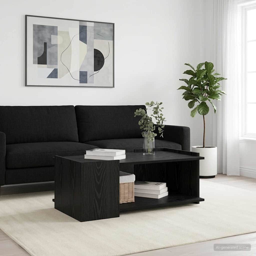 Sofabord Sort eg 90 x 50 x 33 cm Konstrueret træ