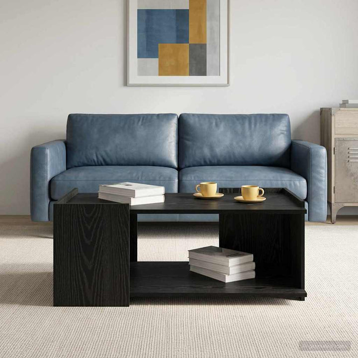 Sofabord Sort eg 90 x 50 x 33 cm Konstrueret træ
