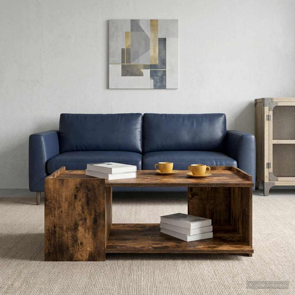 Sofabord Røget eg 90 x 50 x 33 cm Konstrueret træ
