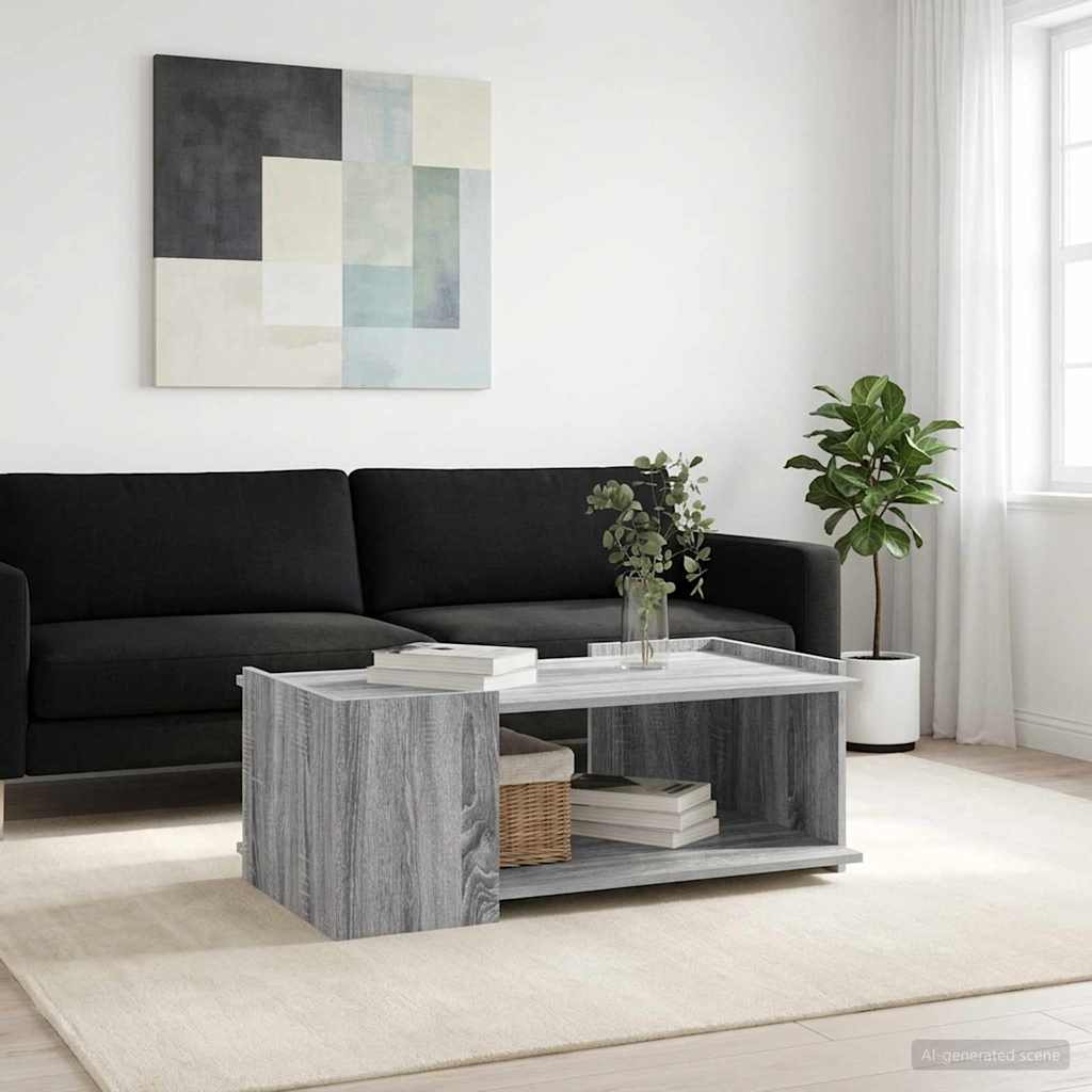 Sofabord Grå sonoma-eg 90 x 50 x 33 cm Konstrueret træ