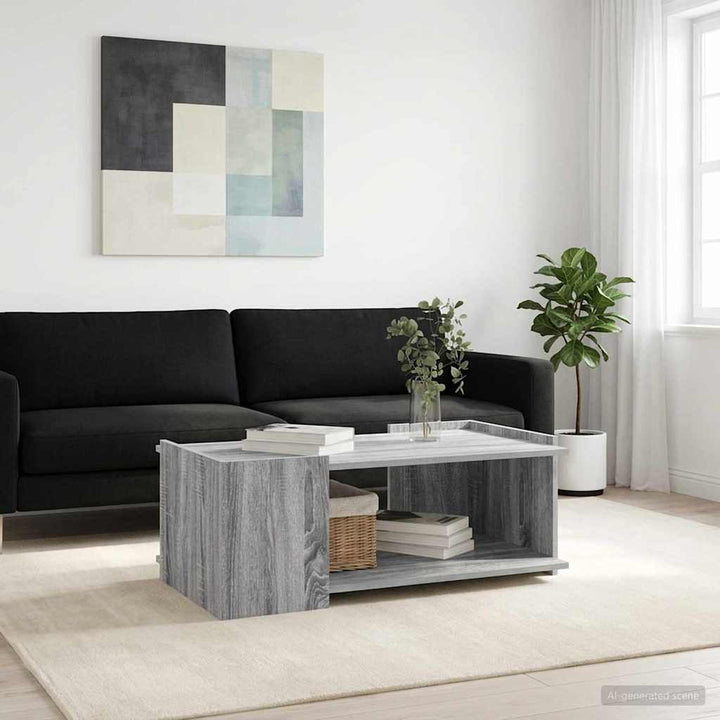 Sofabord Grå sonoma-eg 90 x 50 x 33 cm Konstrueret træ
