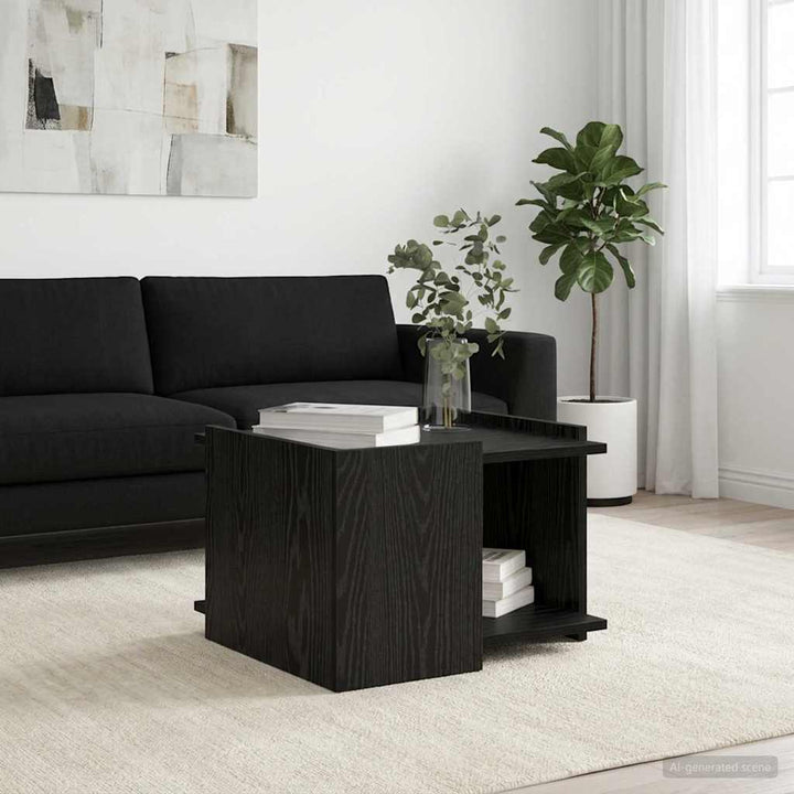 Sofabord Sort eg 50,5 x 50 x 33 cm Konstrueret træ