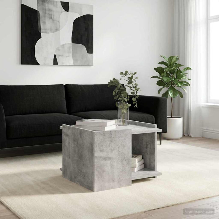 Sofabord Betongrå 50,5 x 50 x 33 cm Konstrueret træ