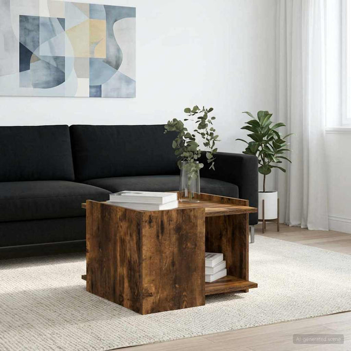 Sofabord Røget eg 50,5 x 50 x 33 cm Konstrueret træ
