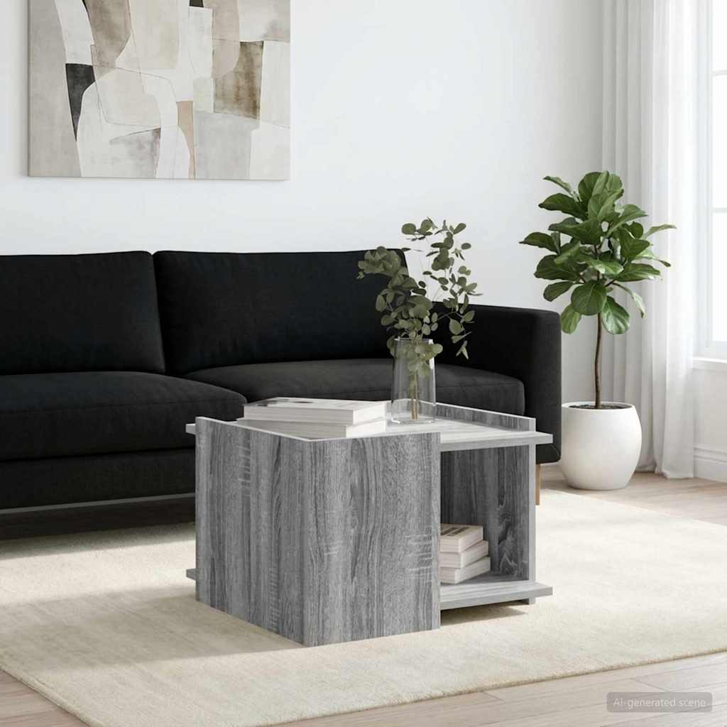 Sofabord Grå sonoma-eg 50,5 x 50 x 33 cm Konstrueret træ