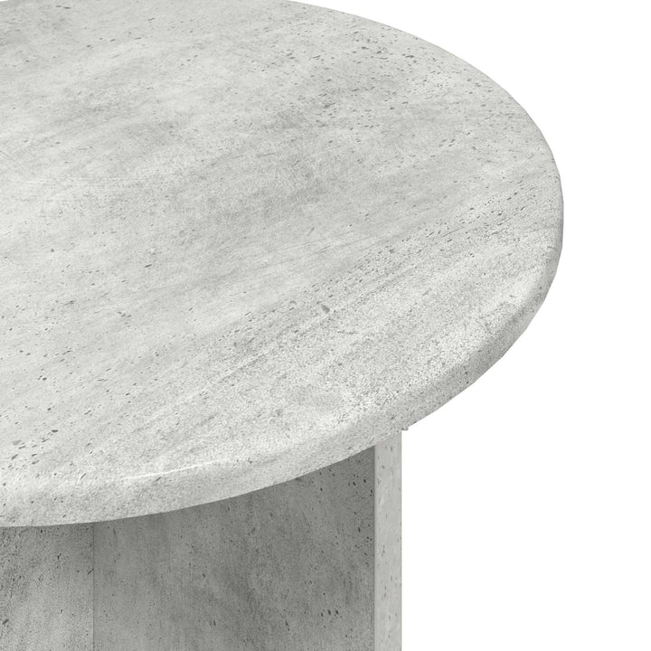Sidebordssæt med opbevaring 2 pcs Betongrå Konstrueret træ