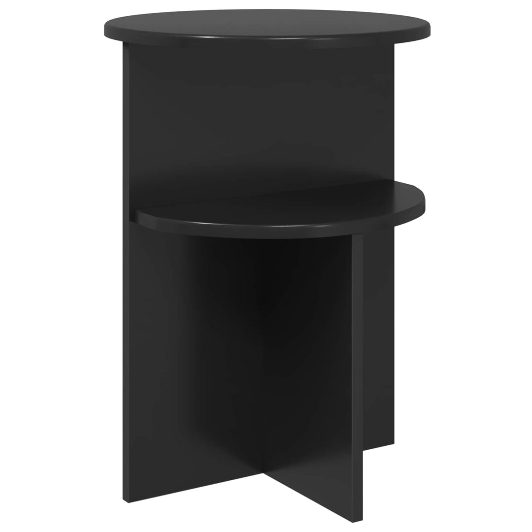 Sidebord Sort Ø 39,5 x 55 cm Konstrueret træ