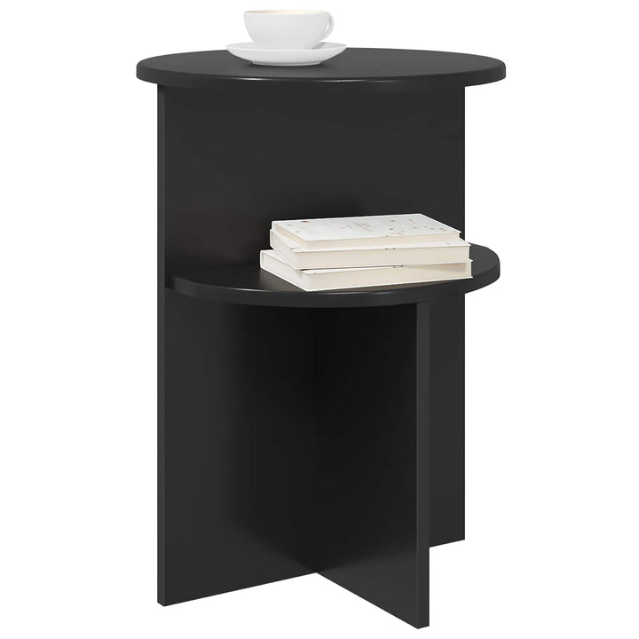 Sidebord Sort Ø 39,5 x 55 cm Konstrueret træ